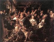 JORDAENS, Jacob The Bean King af Germany oil painting reproduction